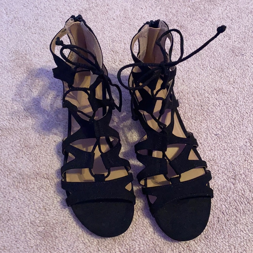 Cute strappy black sandals